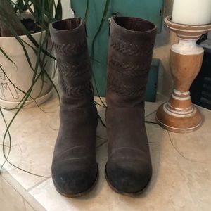 UGG Dark Gray Cailyn Zip Up Boots